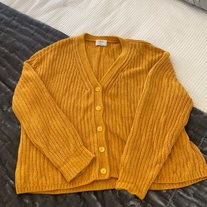 Wilfred mustard cardigan.